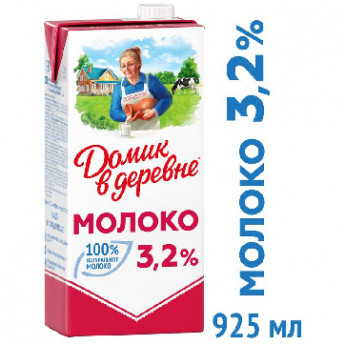 Молоко Домик в Деревне 3,2% 950г,79286