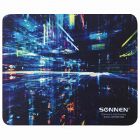 Коврик для мыши SONNEN "SINGULARITY", резина+ткань, 220х180х3 мм, 513293
