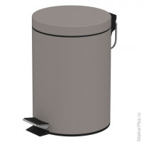 Ведро-контейнер для мусора с педалью ЛАЙМА, 5 л, матовое, цвет серый, 602849