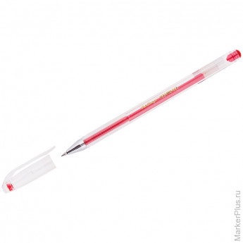 Ручка гелевая Berlingo "Techno-Gel" красная, 0,5мм, 12 шт/в уп