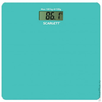 Весы напольные SCARLETT SC-BS33E035, электронные, вес до 180 кг, квадратные, стекло, бирюзовые Весы напольные SCARLETT SC-BS33E035, электронные, вес до 180 кг, квадратные, стекло, бирюзовые