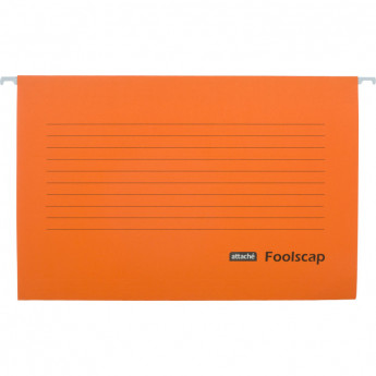 Папка подвесная Attache Foolscap, картон оранжевый, до 200л., 5шт/уп, комплект 5 шт