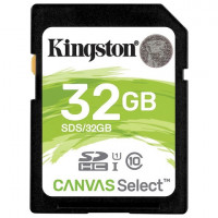 Карта памяти SDHC 32GB KINGSTON Canvas Select Plus UHS-I U1, 100 Мб/сек (class 10), SDS2/32GB, SDS/32GB