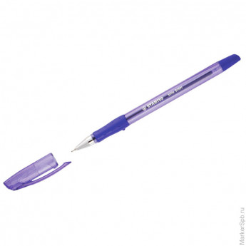 Ручка шариковая "Bille 508" синяя, 0,7мм, грип, тонированный корпус, 10 шт/в уп