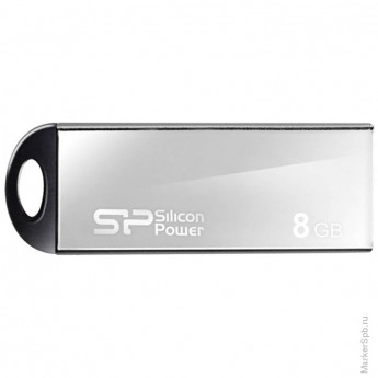 Память SiliconPower "Touch 830" 8GB, USB2.0 Flash Drive, серебристый