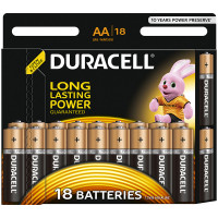 Батарейка Duracell Basic AA (LR06) 18BL, 18 шт/в уп
