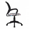 Кресло детское Helmi HL-K95 R (695) 'Airy', спинка сетка черная/сиденье ткань с рисунком red lips, пиастра