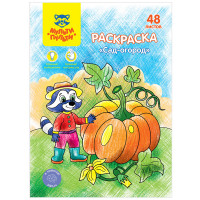 Раскраска А5, Мульти-Пульти 'Сад-огород', 48л., в папке