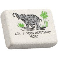 Ластик Koh-I-Noor 'Elephant' 300/60, прямоугольный, натуральный каучук, 31*21*8мм, цветной, 60 шт/в уп