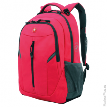 Рюкзак WENGER для старшеклассниц/студенток, розовый, серые вставки, 22 литра, 32х15х45 см, 302080440