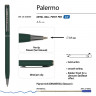 Ручка шариковая автоматическая PALERMO зел.мет.корп,0,7мм синяя 20-0250/03
