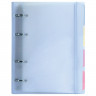 Тетрадь на кольцах А5 175х220 мм, 120 л., пластик, с резинкой и разделителями, BRAUBERG, Голубой, 404633