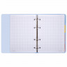 Тетрадь на кольцах А5 175х220 мм, 120 л., пластик, с резинкой и разделителями, BRAUBERG, Голубой, 404633