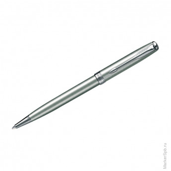 Ручка шариковая "Sonnet Stainless Steel CT" черная, 1,0мм, поворотный механизм, подар. уп.