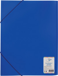 Папка на резинке OfficeSpace А4, 500мкм, синяя