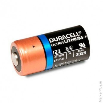 Батарейка литиевая DURACELL CR123A lithium 3V (мягкий блистер)