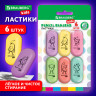 Ластики BRAUBERG KIDS Энергичные фрукты, НАБОР 6 штук, 50х23х10 мм, овальные, ассорти, 272669, комплект 6 шт Ластики BRAUBERG KIDS Энергичные фрукты, НАБОР 6 штук, 50х23х10 мм, овальные, ассорти, 272669, комплект 6 шт
