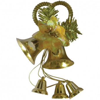 Елочное украшение 'Колокольчики' 19 см, золотой
