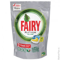 Средство для мытья посуды в посудомоечных машинах, 50 шт., FAIRY (Фейри) Platinum, 'All in 1', капсу, комплект 50 шт