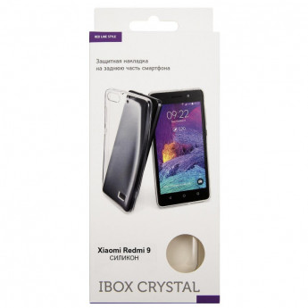 Чехол -крышка Red Line iBox Crystal для Xiaomi Redmi 9, прозр, УТ000020547