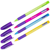 Ручка шариковая Berlingo "Triangle 110 Color" синяя, 0,7мм, грип, корпус ассорти 30 шт/в уп
