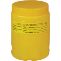 Упаковка д/сбора мед.отходов Емк-контейнер д/биолог.отходов 1л Б , 50шт/уп, комплект 50 шт
