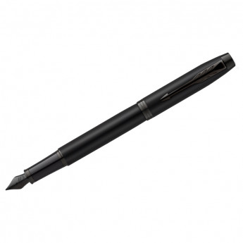 Ручка перьевая Parker 'IM Achromatic Black' синяя, 0,8мм, подар. уп.