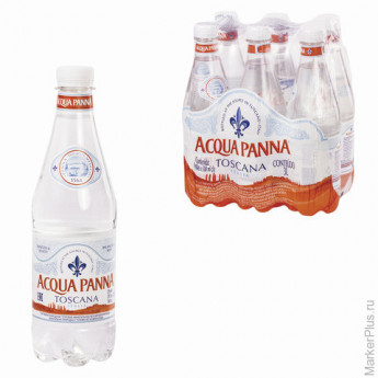 Вода негазированная минеральная ACQUA PANNA (Аква Панна), 0,5 л, пластиковая бутылка