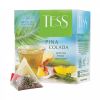 Чай TESS (Тесс) "Pina Colada", зеленый с ароматом тропических фруктов, 20 пирамидок по 1,8 г, 0787-1
