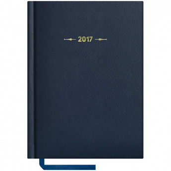Ежедневник датированный 2017г., А6, 176л., балакрон, "Ariane", синий