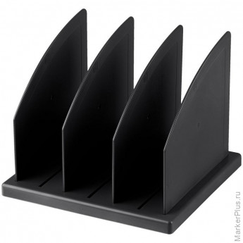 Лоток вертикальный для бумаг Attache сортер 3 отделения сборный черный