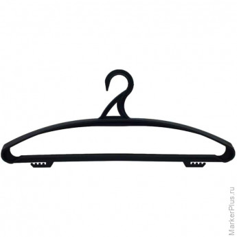 Вешалка-плечики PM_ для верх.одежды ПВ-02, пласт.черная р. 50-52.уп 60 шт