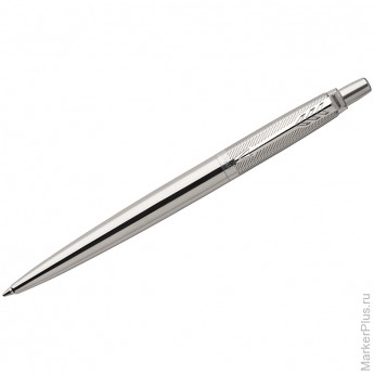 Ручка шариковая Parker "Jotter Premium Stainless Steel Diagonal CT" синяя, 1,0мм, кнопоч., подар.уп.