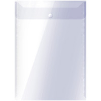 Папка-конверт на кнопке OfficeSpace, А4, вертикальная, 150мкм, прозрачная, 10 шт/в уп