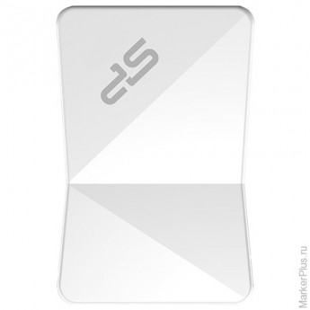 Флэш-диск 32 GB, SILICON POWER T08, USB 2.0, белый, SP32GBUF2T08V1W