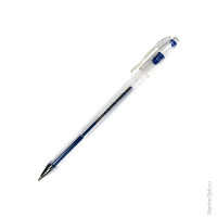 Ручка гелевая синяя металлик, 0,7мм, 5 шт/в уп