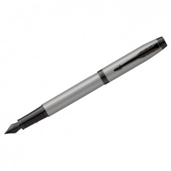 Ручка перьевая Parker 'IM Achromatic Grey' синяя, 0,8мм, подар. уп.