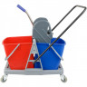 Тележка уборочная OfficeClean, 2 съемных ведра 23л., механический отжим, пластиковый каркас Тележка уборочная OfficeClean, 2 съемных ведра 23л., механический отжим, пластиковый каркас