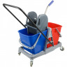 Тележка уборочная OfficeClean, 2 съемных ведра 23л., механический отжим, пластиковый каркас Тележка уборочная OfficeClean, 2 съемных ведра 23л., механический отжим, пластиковый каркас