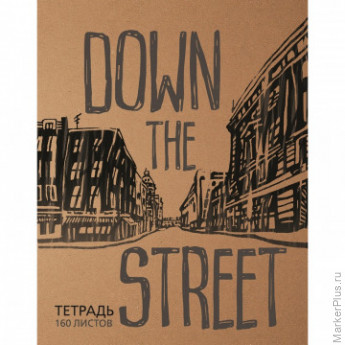 Тетрадь общая А5,160л,клетка,кольца(смен.блок) ВНИЗ ПО УЛИЦЕ 7-160-081/53