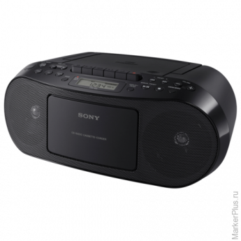 Магнитола SONY CFD-S50, CD, MP3, кассетная дека, AM/FM-тюнер, выходная мощность 3,4 Вт, чёрный