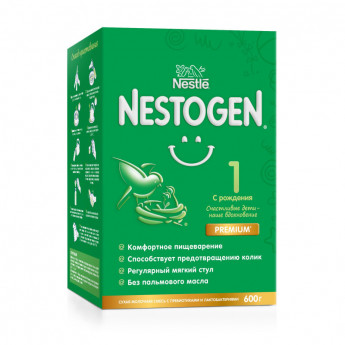 Сухая смесь молочная Nestogen 1 быстрорас, с пребиот. и лактобак.(0м),600г