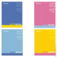 Тетрадь 48 л. BRAUBERG ЭКО, клетка, обложка мелованный картон, "One Colour", 4 вида, 401867, Ассорти, ассорти