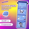 Кармашки-органайзер в шкафчик для детского сада ЮНЛАНДИЯ, увеличенный размер, 26х80 см, 'Cool panda', 271073