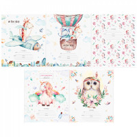 Тетрадь 12л., клетка ArtSpace 'Рисунки. Watercolor animals', эконом