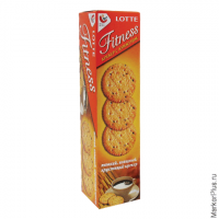 Печенье-крекер LOTTE "Fitness", сладкие, с кунжутом, в картонной упаковке, 88 г (2 х 44 г)