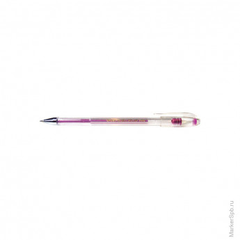 Ручка гелевая розовая металлик, 0,7мм, 12 шт/в уп