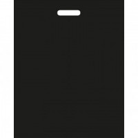 Пакет с вырубной ручкой черный ПВД 440x570мм,80 мкм 250 шт/уп, комплект 250 шт