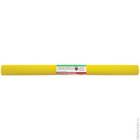Бумага крепированная 50*250 см, 32 г/м2, жёлтая, в рулоне