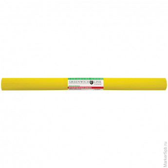 Бумага крепированная 50*250 см, 32 г/м2, жёлтая, в рулоне 10 шт/в уп